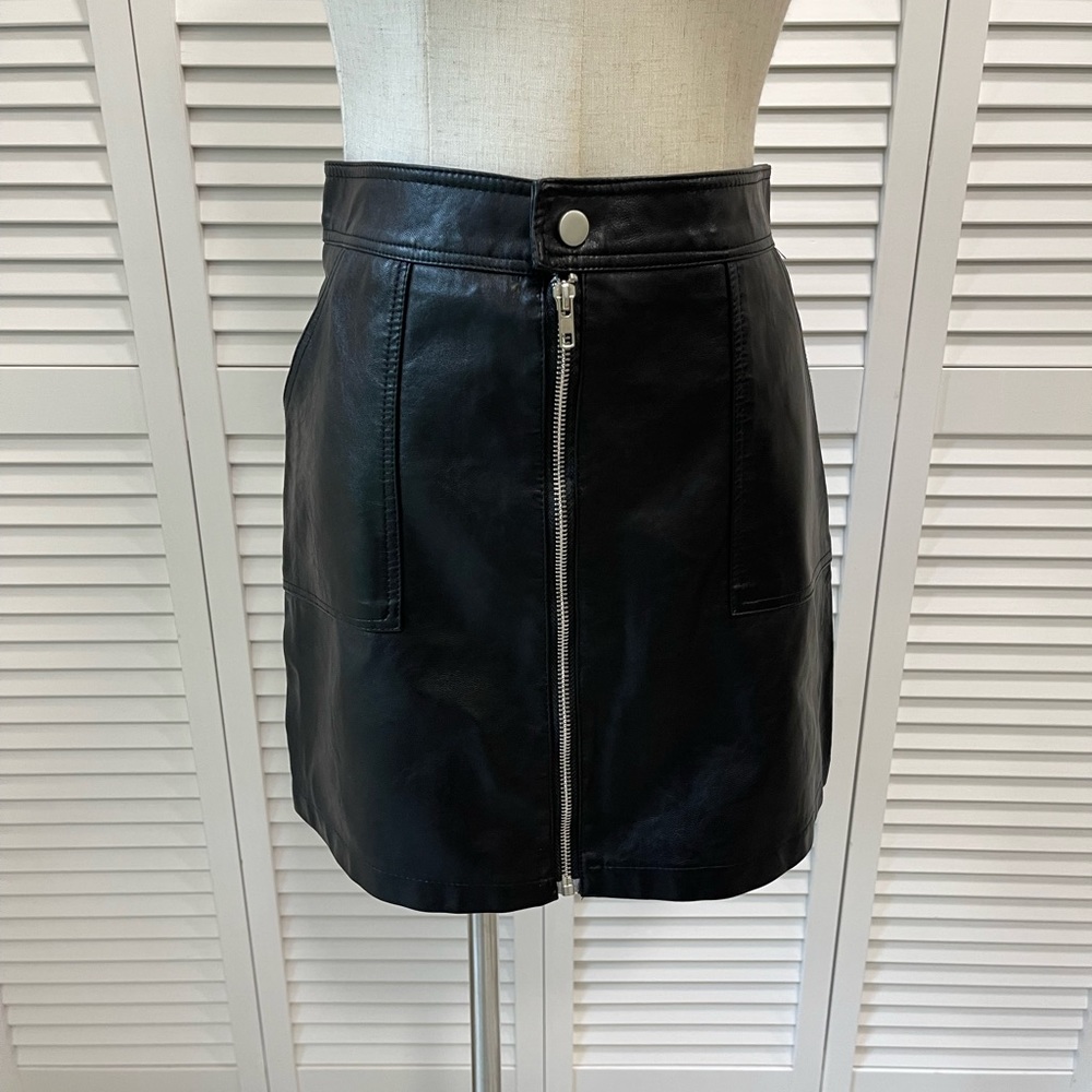 Imitation leather skirt S